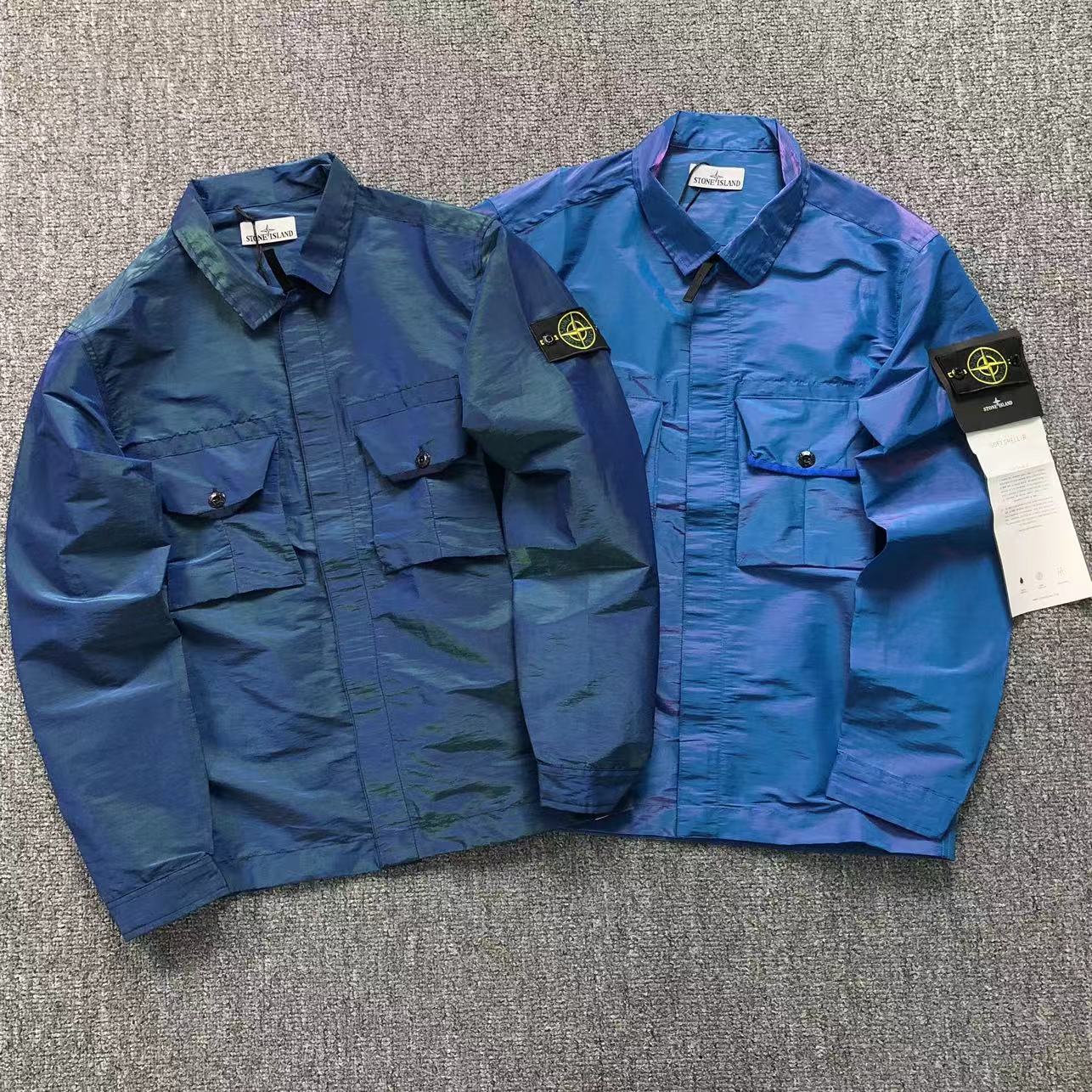 Stone Island Windbreaker (Deep and Light Blue)