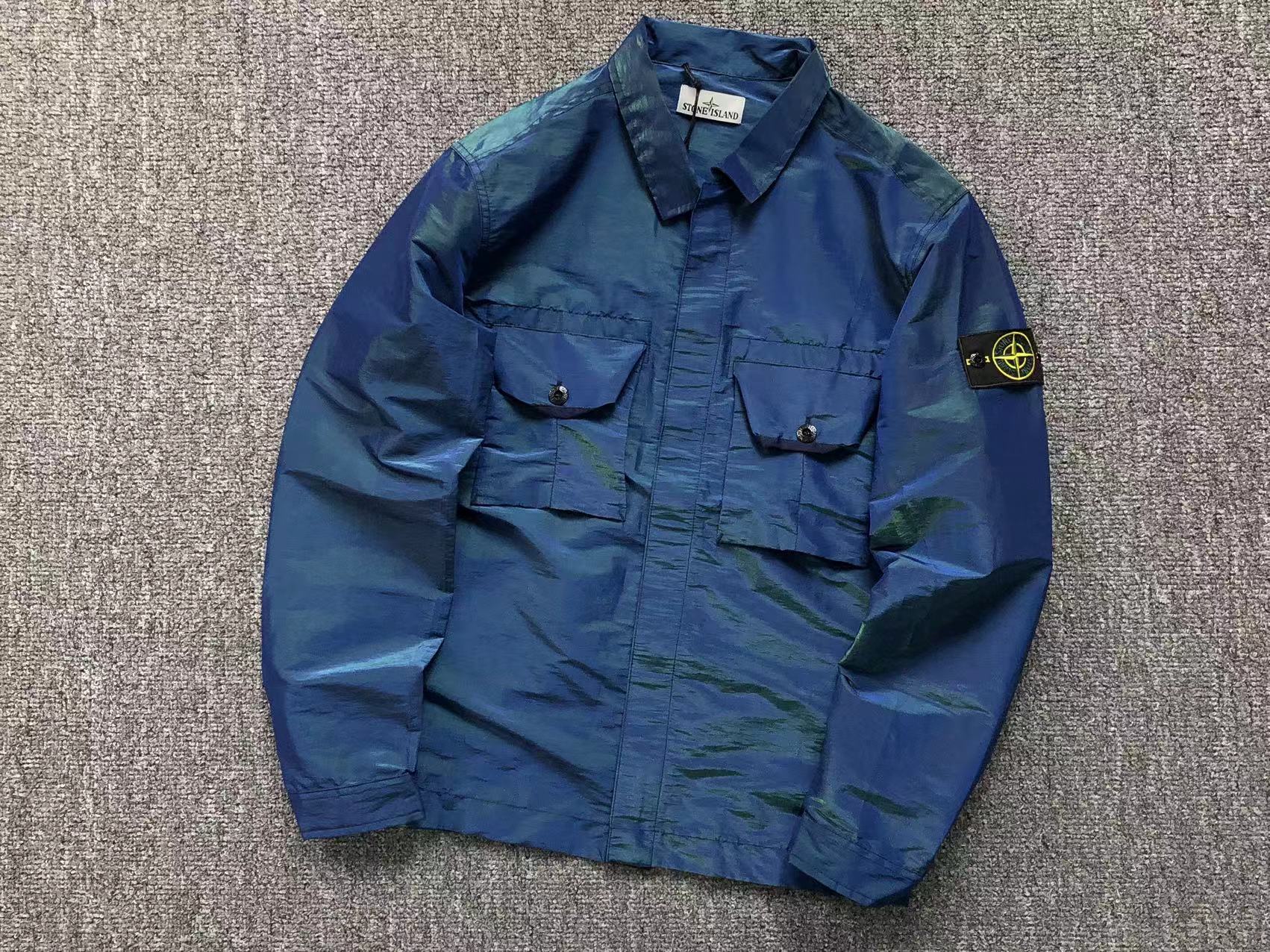 Stone Island Windbreaker (Deep and Light Blue)